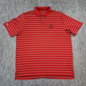 RLX Ralph Lauren Shirt Mens XL Red Striped Polo PGA National Palm Beach Golf